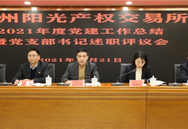 貴州陽光產(chǎn)權(quán)黨委召開2021年度黨建工作總結(jié)會暨黨支部書記述職評議會