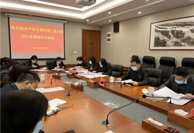 貴州陽光產(chǎn)權(quán)黨委班子督導(dǎo)黨支部組織生活會