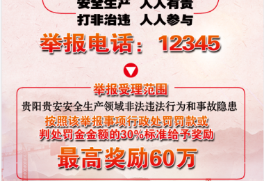 貴陽(yáng)貴安安全生產(chǎn)領(lǐng)域非法違法行為和事故隱患舉報(bào)宣傳圖片