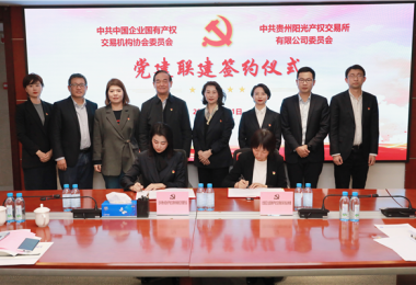 強化黨建引領  深化交流合作——中國產權協(xié)會黨委與貴州陽光產權交易所黨委簽署黨建聯(lián)建協(xié)議
